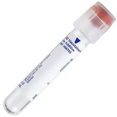 Tube de prélèvement sanguin BD VACUTAINER transparent No Additive 3ml