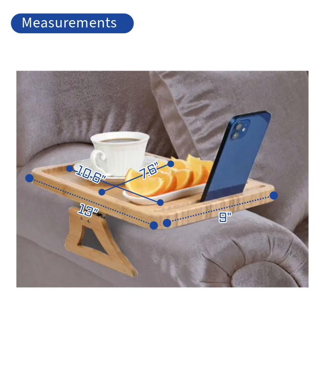 Table-plateau à clipser en bambou