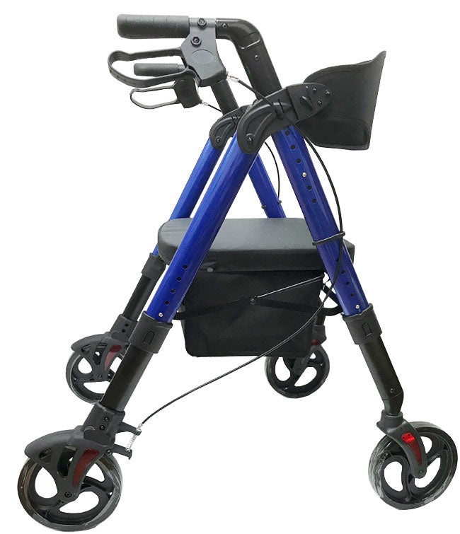 Déambulateur bariatrique pliable en aluminium , BLEU