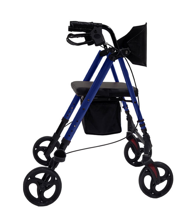 Déambulateur pliable en aluminium, roues de 20 cm , BLEU
