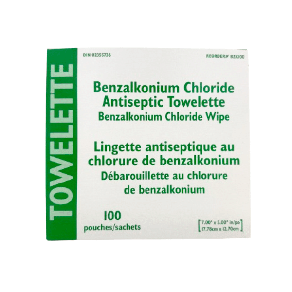 Lingette antiseptique chlorure de benzalkonium
